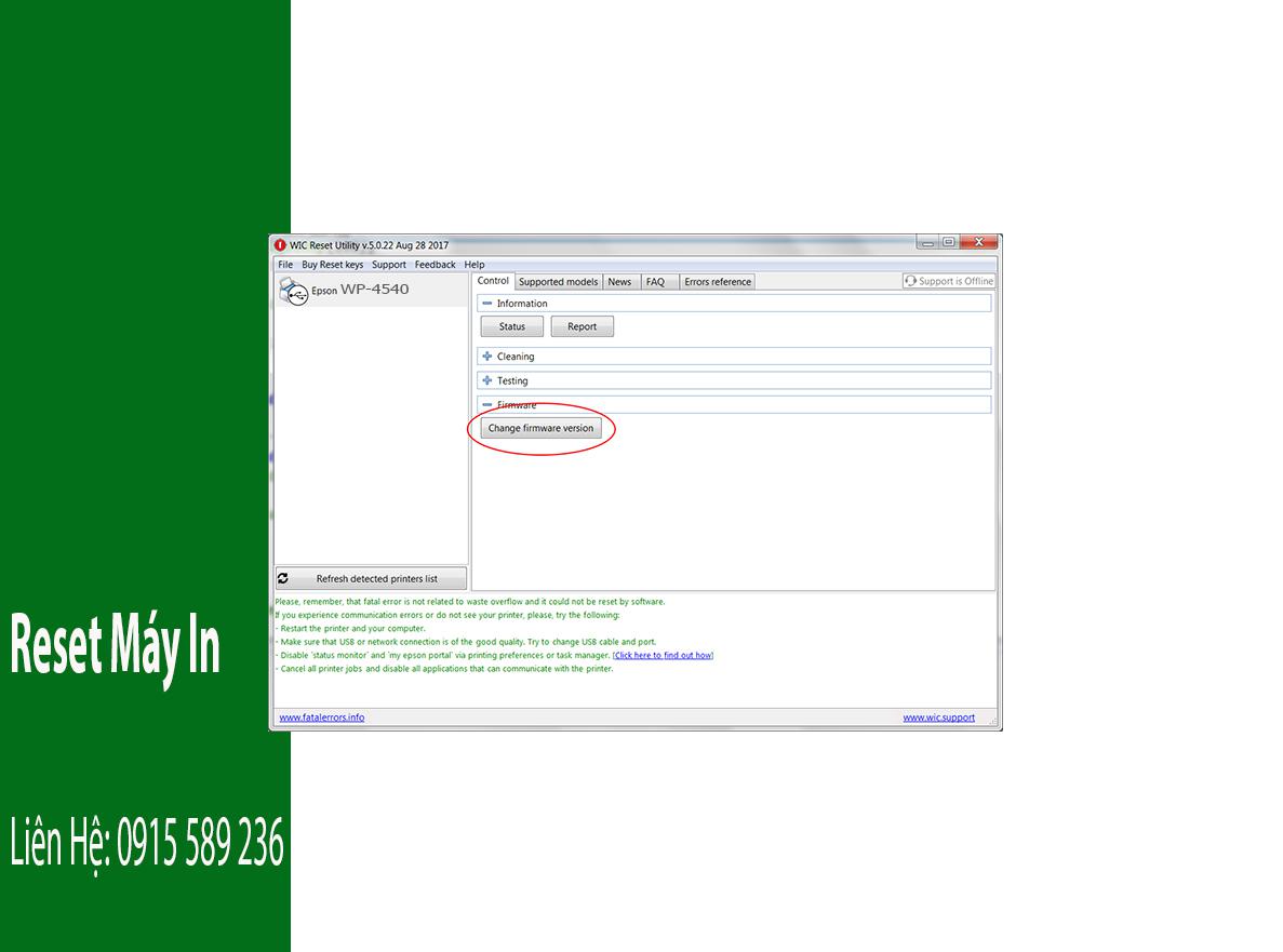 Key Firmware May In Epson WP-4540 Step 2